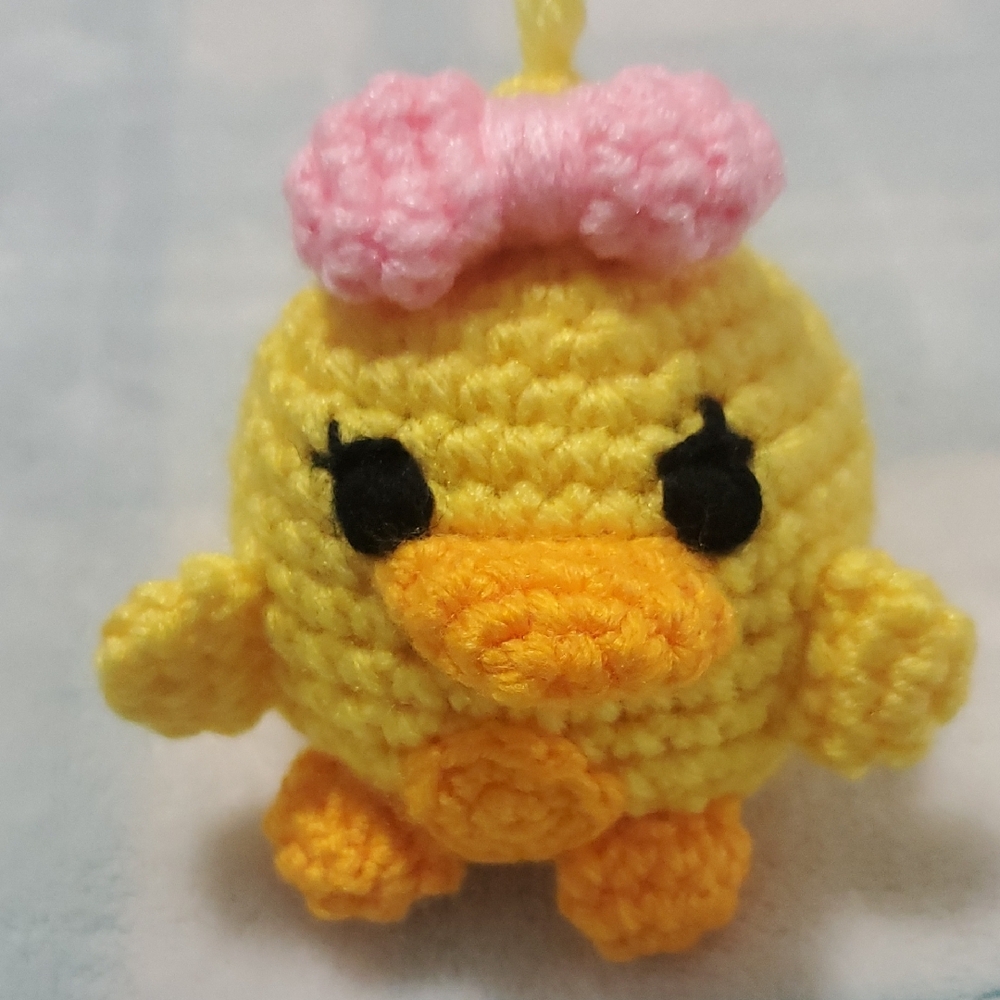 Yellow and Pink Stuffed Duck Toy